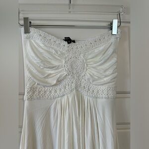 Sky white crochet dress